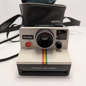 Vintage Polaroid One Step Rainbow Instant Land Camera w/Strap UNTESTED
